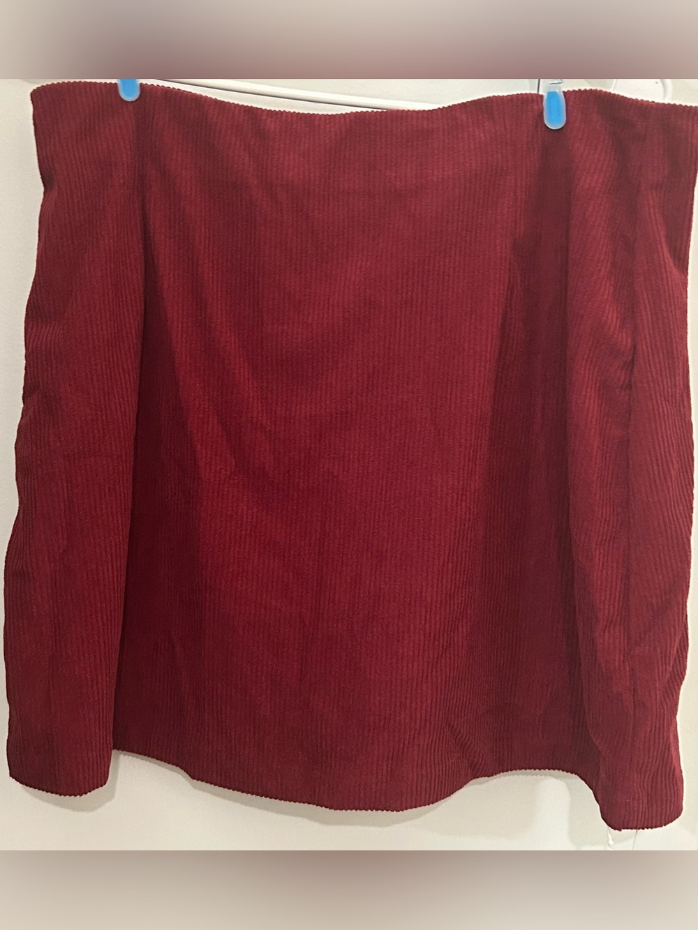 Halara Womens Cord Skirt Red Built in Shorts Athleisure Auracord Size L Long NWT